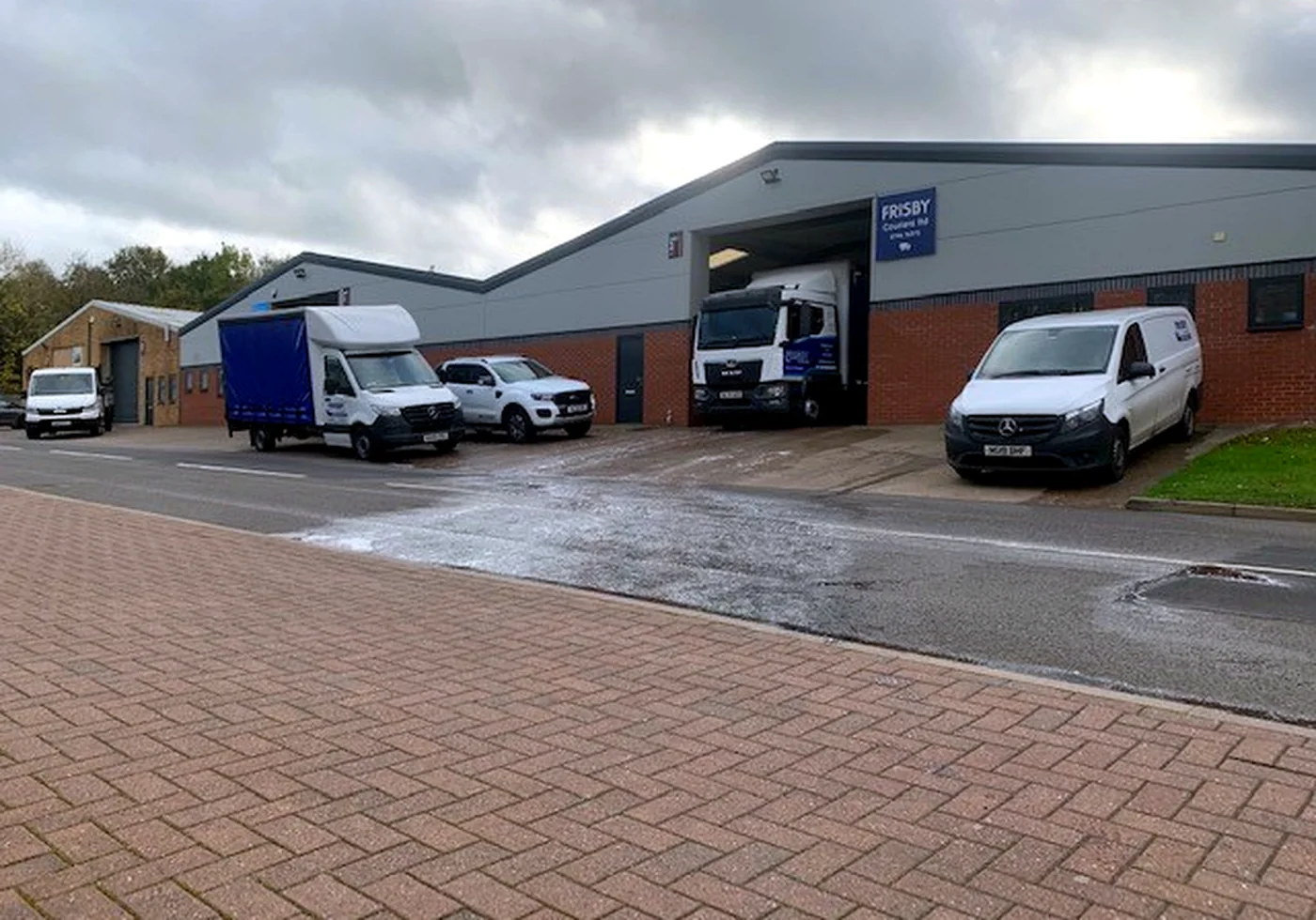Frisby Couriers depot and fleet vehicles